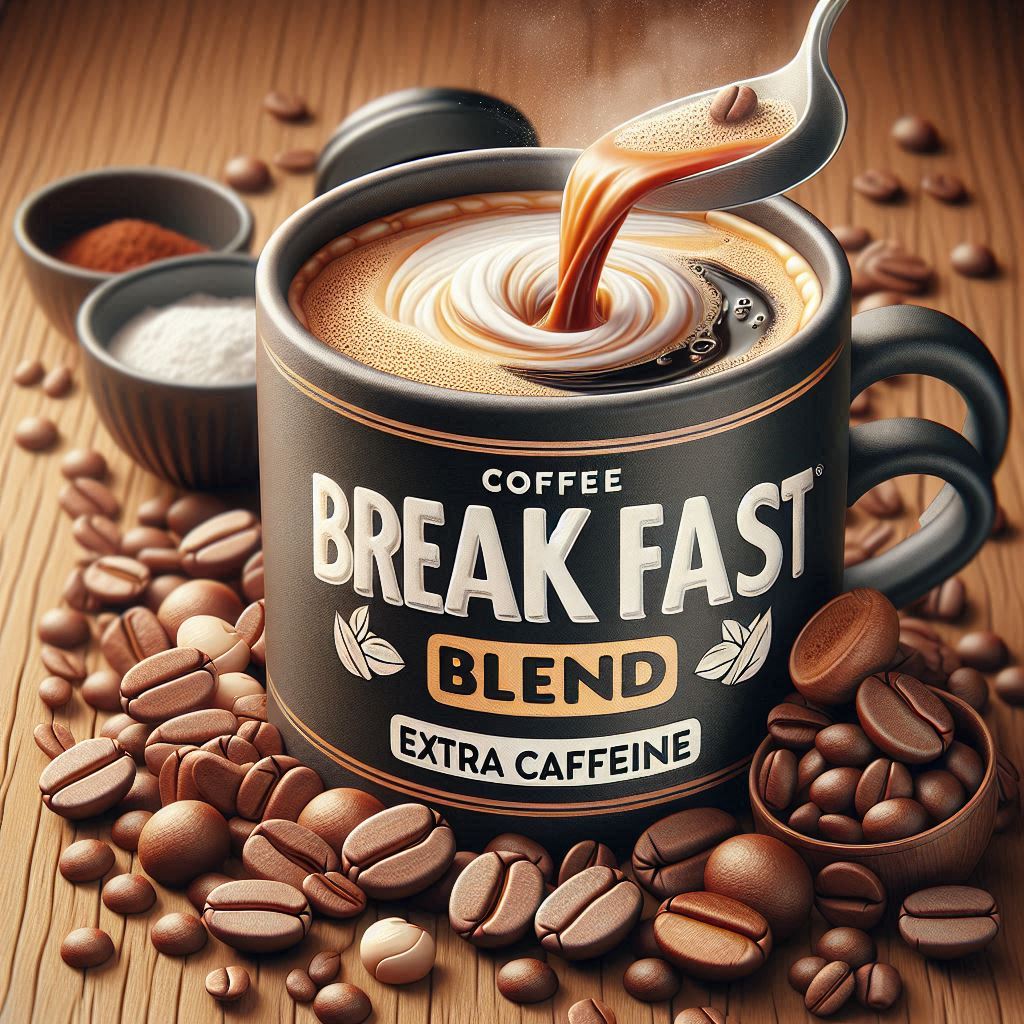 Breakfast Blend Extra Caffeine coffee from Willow and Bloom, perfect for energizing mornings